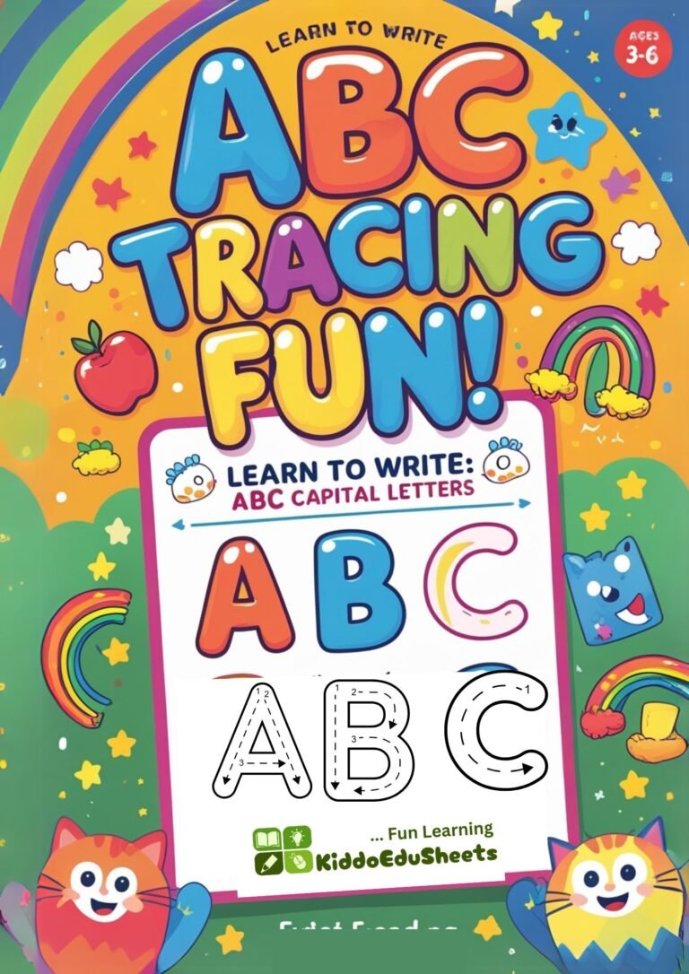 ABC Tracing Fun| Alphabet ABC(Capital Letters) - Kiddoedusheets