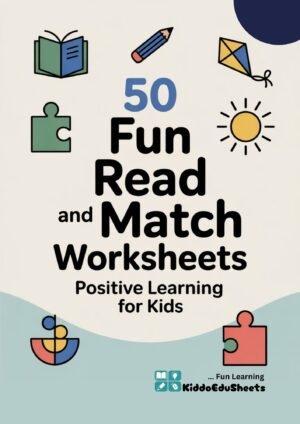 read and match worksheets for preschool kids