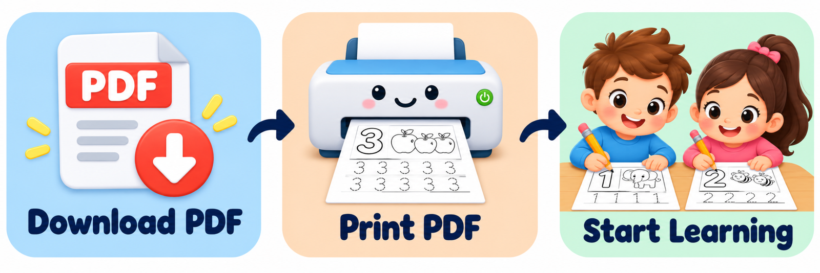 Kindergarten Number Worksheets-Free Printable PDF - Kiddoedusheets